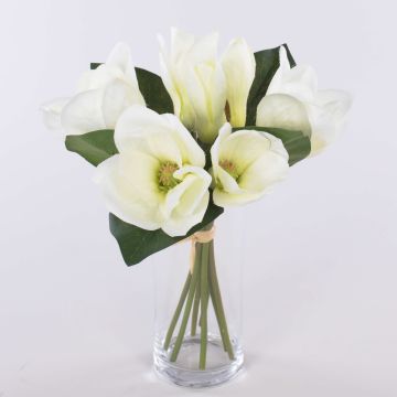 Bouquet de magnolias artificiels KAYLE, crème-blanc, 30cm, Ø25cm Bouquet de magnolias artificiels KAYLE, crème-blanc, 30cm, Ø25cm