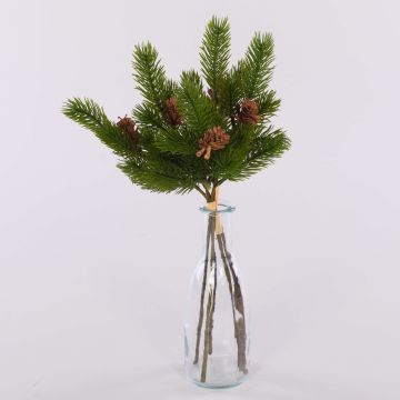 Fausses branches de sapin BERHANE en botte avec des pommes de pin, vert, 35cm Fausses branches de sapin BERHANE en botte avec des pommes de pin, vert, 35cm