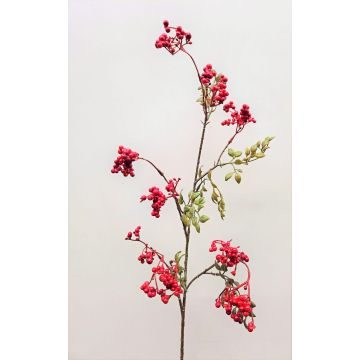 Fausse branche de baies de sureau THEYGE avec des fruits, rouge, 75cm