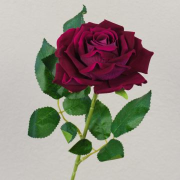 Rose artificielle en velours MANGFALL, fuchsia, 75cm, Ø13cm