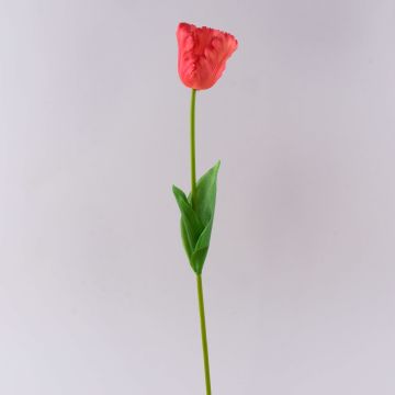 Tulipe perroquet artificielle PETSCHORA, orange, 65cm