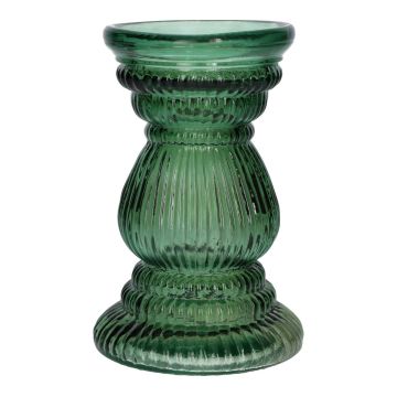 Vase à fleurs en verre ELEONORE rainuré, recyclé, vert-transparent, 20 cm, Ø 12,5 cm Vase à fleurs en verre ELEONORE rainuré, recyclé, vert-transparent, 20 cm, Ø 12,5 cm
