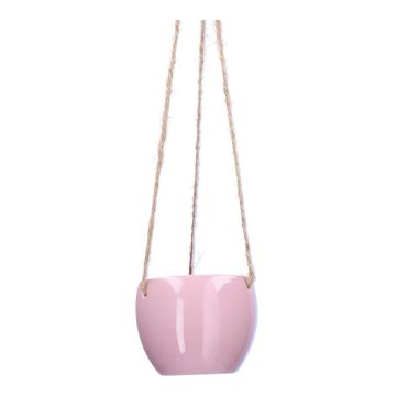 Pot suspendu en dolomite DOMINGOS, rose, 7/36 cm, Ø 8,3 cm