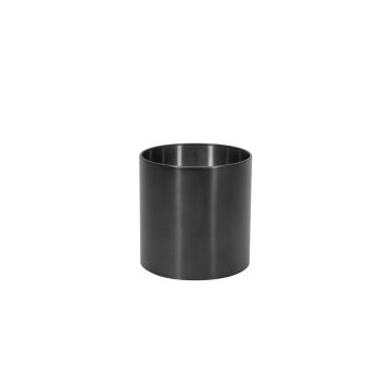 Cache-pot ALVARO en acier inoxydable avec roulettes, anthracite, 41,5cm, Ø40cm