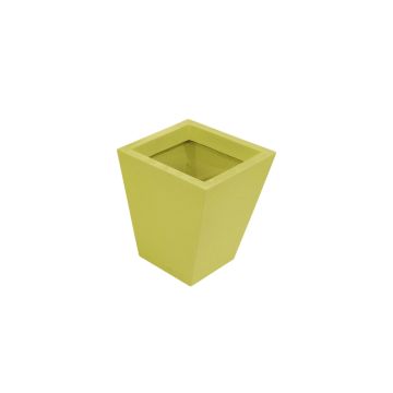 Cache-pot en plastique jaune DUARTE, 39x39x45cm
