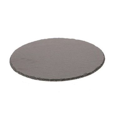 Dessous de plat rond MARIANO, ardoise, anthracite, 0,7cm, Ø30cm