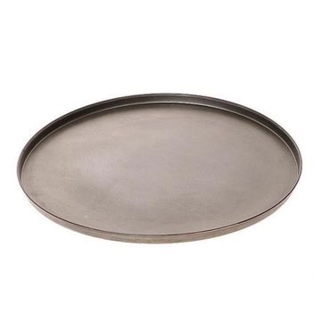 Plateau décoratif rond en métal MELDOF, noir, 2cm, Ø55,5cm