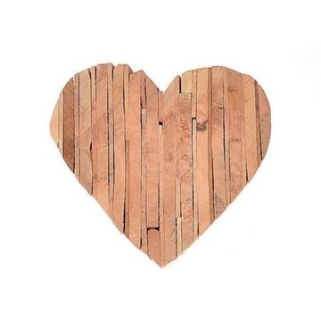 Assiette en forme de cœur en bois HALFDAN, naturel, 16x16x5,5cm Assiette en forme de cœur en bois HALFDAN, naturel, 16x16x5,5cm