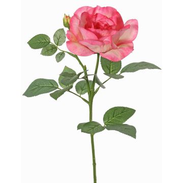Fleur artificielle rose WAIOLA, rose-fuchsia, 65 cm, Ø 11 cm