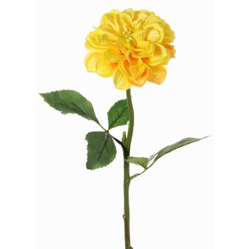 Dahlia synthétique TINKALA, jaune, 60cm, Ø12cm
