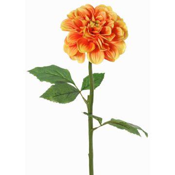 Dahlia synthétique TINKALA, orange-jaune, 60cm, Ø12cm Dahlia synthétique TINKALA, orange-jaune, 60cm, Ø12cm