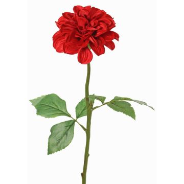Dahlia synthétique TINKALA, rouge, 60cm, Ø12cm
