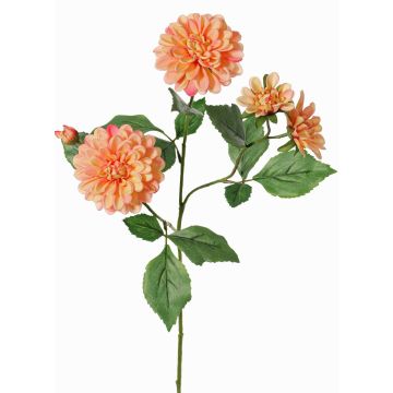 Branche décorative de dahlia synthétique QUINKA, couleur pêche, 70cm Branche décorative de dahlia synthétique QUINKA, couleur pêche, 70cm