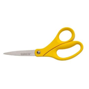 Ciseaux de fleuriste OASIS®, acier inoxydable, jaunes, 19cm Ciseaux de fleuriste OASIS®, acier inoxydable, jaunes, 19cm