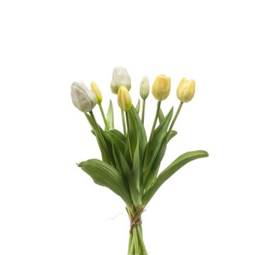 Bouquet de tulipes artificielles Mix LONA, blanc-jaune, 40cm Bouquet de tulipes artificielles Mix LONA, blanc-jaune, 40cm