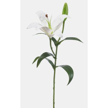 Fleur synthétique lys tigré MIXLON, blanche, 55cm, Ø13cm