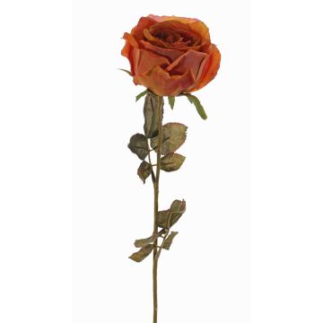 Rose artificielle NAJMA, aspect séché, orange-fuchsia, 65cm, Ø10cm Rose artificielle NAJMA, aspect séché, orange-fuchsia, 65cm, Ø10cm