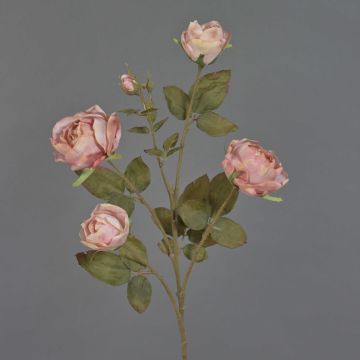 Branche de roses artificielles SITARA, aspect séché, vieux rose, 75cm, Ø5-8cm Branche de roses artificielles SITARA, aspect séché, vieux rose, 75cm, Ø5-8cm