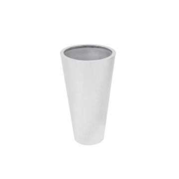 Pot de fleurs LEOPOLDO, argent, 69 cm, Ø 39 cm