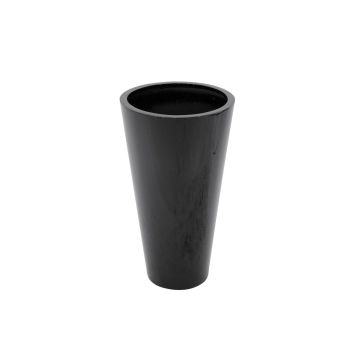 Pot de fleurs LEOPOLDO, noir, 69 cm, Ø 39 cm