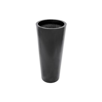Pot de fleurs LEOPOLDO, noir, 110 cm, Ø 50 cm
