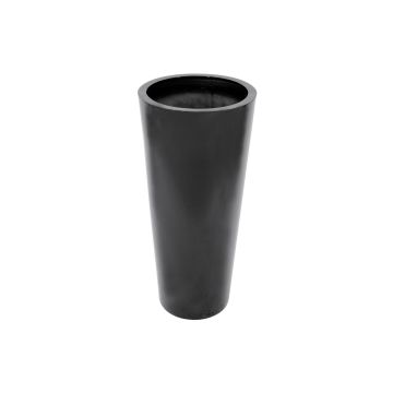 Pot de fleurs LEOPOLDO, noir, 110cm, Ø50cm