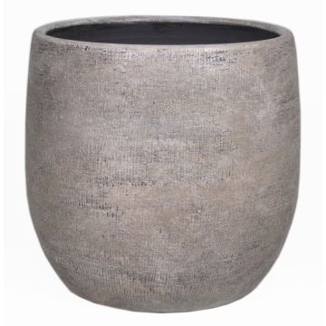 Pot en céramique AGAPE avec veinure, blanc-brun, 22cm, Ø24cm