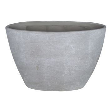 Pot à orchidée ovale RODISA, céramique, gris béton, 32x14,5x22,5cm Pot à orchidée ovale RODISA, céramique, gris béton, 32x14,5x22,5cm