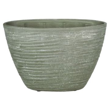 Pot ovale en céramique pour orchidée ADELPHOS, rainures, gris-brun, 32x14,5x22,5cm Pot ovale en céramique pour orchidée ADELPHOS, rainures, gris-brun, 32x14,5x22,5cm