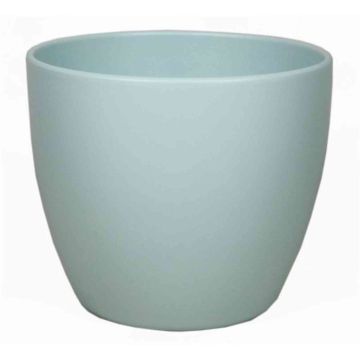 Petit pot de fleurs TEHERAN BASAR, céramique, turquoise clair mat, 8,5cm, Ø10,5cm