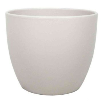 Pot de fleurs TEHERAN BASAR, céramique, beige mat, 15cm, Ø17,5cm