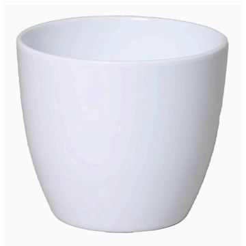 Petit pot de fleurs TEHERAN BASAR, céramique, blanc, 6,5cm, Ø8,5cm
