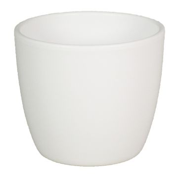 Grand cache-pot TEHERAN BASAR, céramique, blanc mat, 33,5cm, Ø40cm