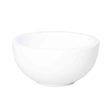Coupe de fleurs QUCHAN, céramique, blanc, 11,5cm, Ø26cm