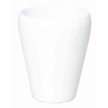 Vase orchidée NAZARABAD, céramique, blanc, 17cm, Ø14cm