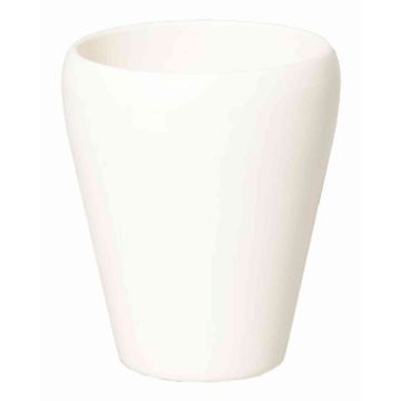 Vase orchidée NAZARABAD, céramique, crème, 17cm, Ø14cm