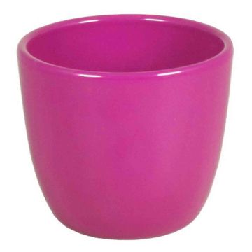 Petit pot de fleurs TEHERAN BASAR, céramique, rose fuchsia, 6cm, Ø7,5cm