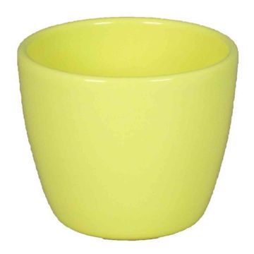 Petit pot de fleurs TEHERAN BASAR, céramique, jaune clair, 6cm, Ø7,5cm