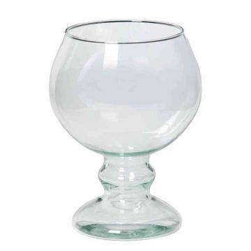 Vase gobelet en verre JEOMA avec pied, transparent, 19cm, Ø14cm Vase gobelet en verre JEOMA avec pied, transparent, 19cm, Ø14cm