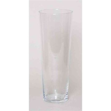 Vase à fleurs conique AMNA OCEAN en verre, transparent, 40cm, Ø15,2cm