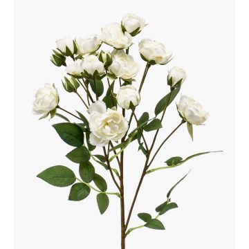 Fleur artificielle : branche de rose TOSSA, blanche, 60 cm, Ø 1-4 cm Fleur artificielle : branche de rose TOSSA, blanche, 60 cm, Ø 1-4 cm