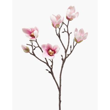 Fleur artificielle Magnolia ANEU, rose, 65 cm, Ø 7-8 cm