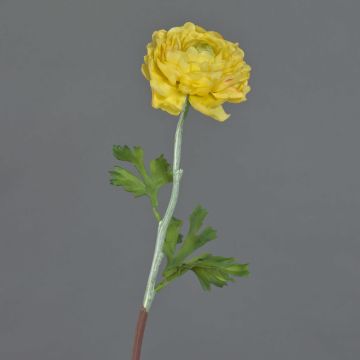 Renoncule artificielle ELORIO, jaune, 50cm, Ø10cm