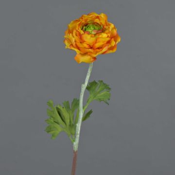 Renoncule artificielle ELORIO, orange-vert, 50cm, Ø10cm
