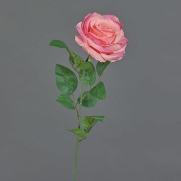 Fleur artificielle Rose PEZOS, rose-fuchsia, 60 cm, Ø 10 cm
