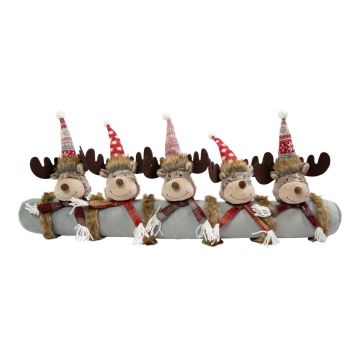 Coupe-courant de Noël RUDIS avec des rennes, gris, 88 x 15 x 30 cm Coupe-courant de Noël RUDIS avec des rennes, gris, 88 x 15 x 30 cm