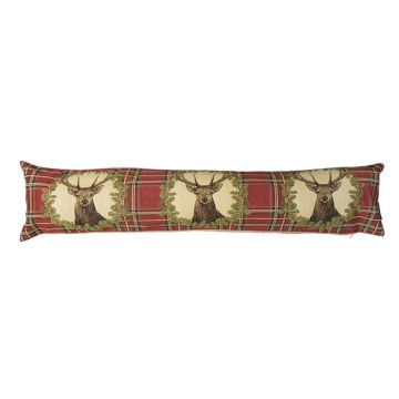 Coussin décoratif anti-courants d'air EMTIS avec motif de cerf, rouge, 90 x 15 x 20 cm Coussin décoratif anti-courants d'air EMTIS avec motif de cerf, rouge, 90 x 15 x 20 cm
