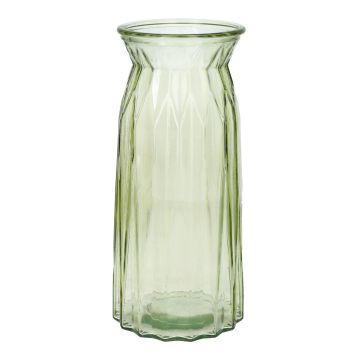 Vase de table en verre RUBIE, vert clair-transparent, 20cm, Ø10,8cm