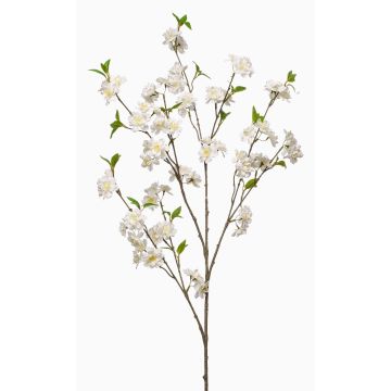 Branche synthétique de cerisier ornemental VERIANO avec fleurs, blanche, 120cm Branche synthétique de cerisier ornemental VERIANO avec fleurs, blanche, 120cm
