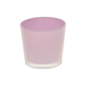 Bougeoir ALENA en verre, violet, 12,5cm, Ø13,3cm